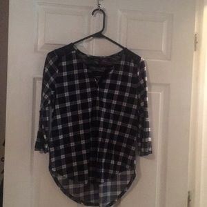 Junior/Women’s Navy and White Plaid